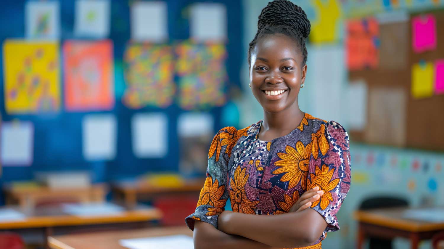Diverse Young African Female Teacher